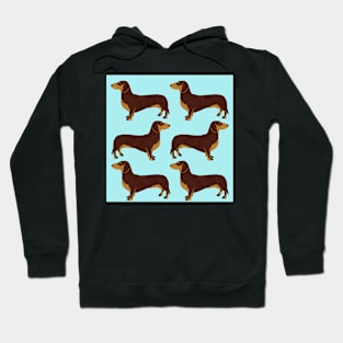 Sausage dogs (daschund) blue Hoodie